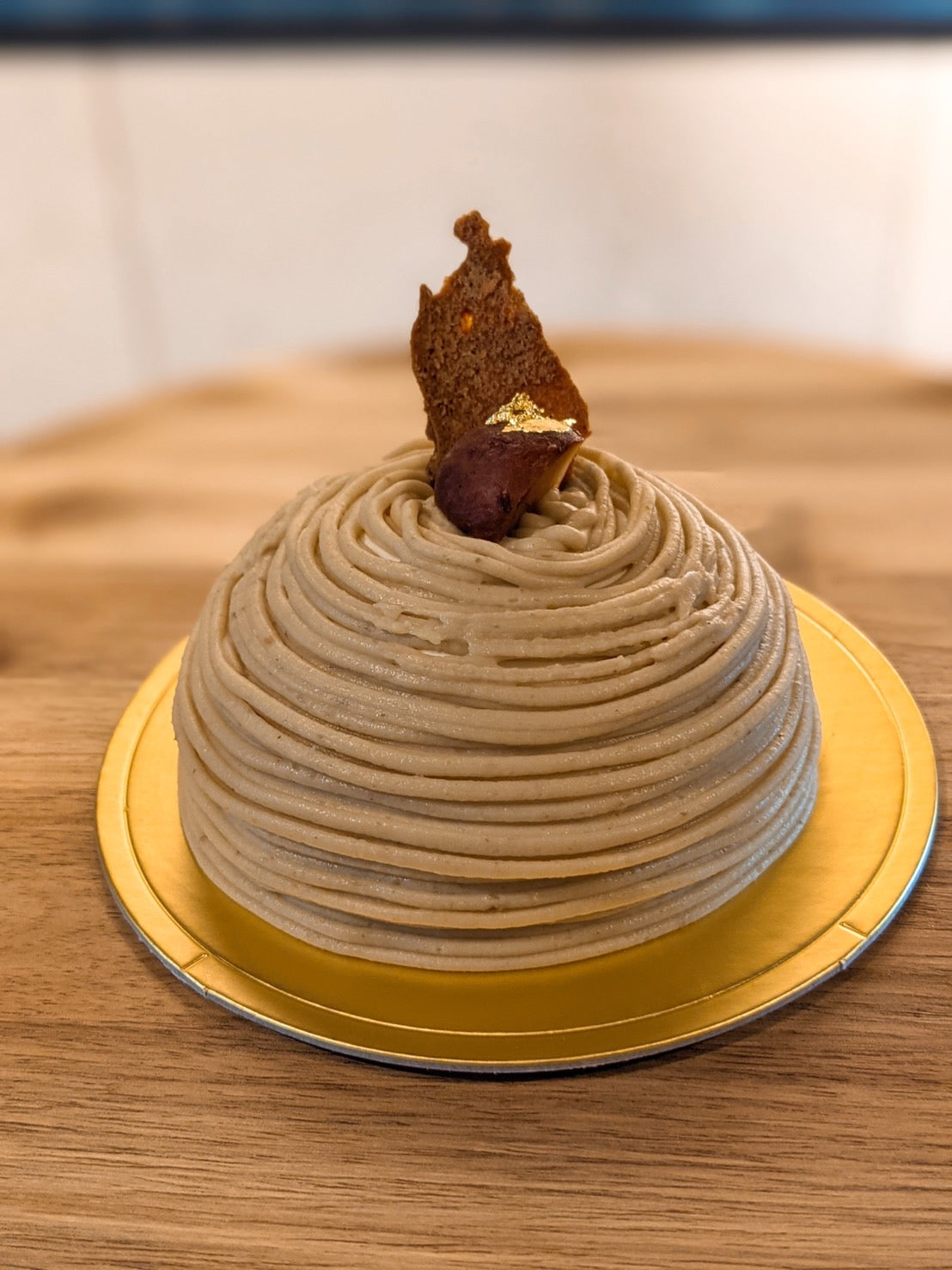 10月の今月のケーキはグルテンフリーのモンブラン